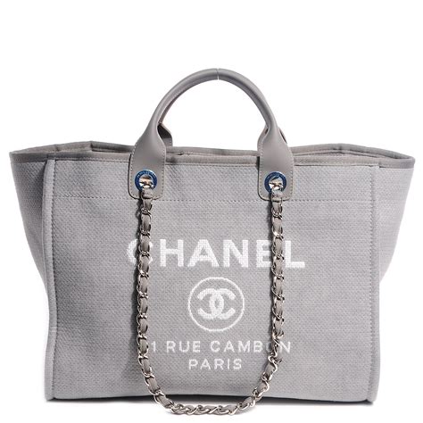 chanel large shopping bag grey|chanel large shopping bag price.